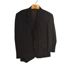 MEN'S GIANFRANCO RUFFINI BLACK CASHMERE SPORT COAT BLAZER JACKET 40R